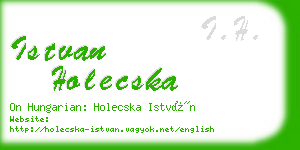 istvan holecska business card